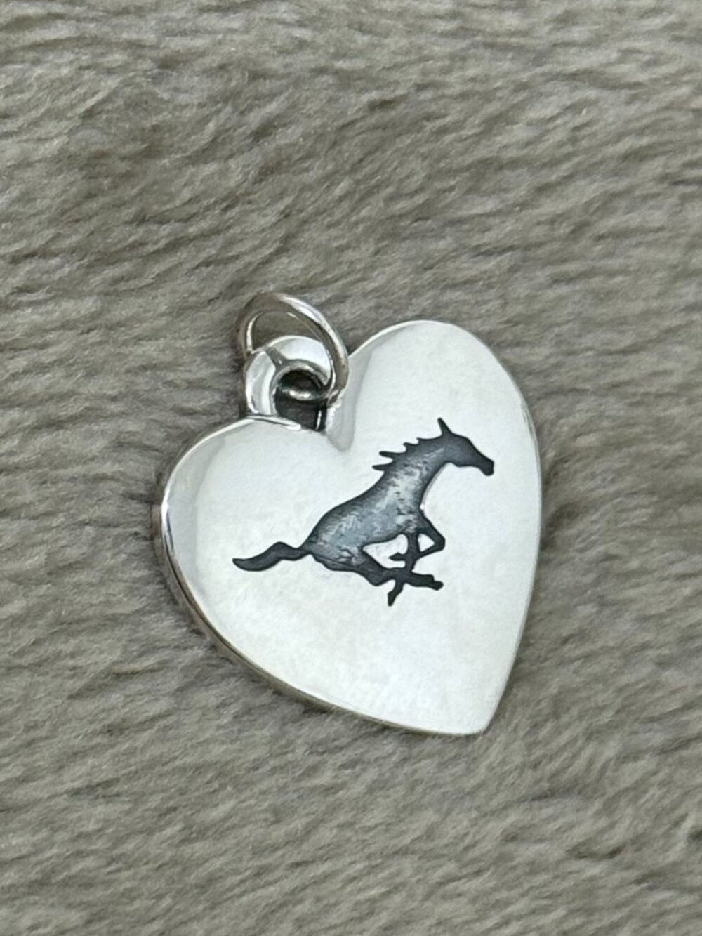Southern Methodist University Classic Heart Charm